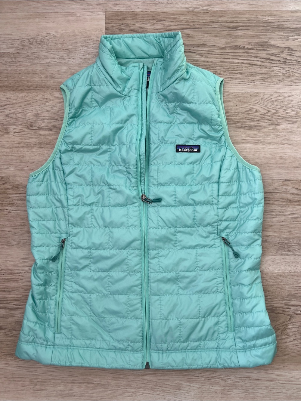Patagonia Light Mint Quilted Down Vest